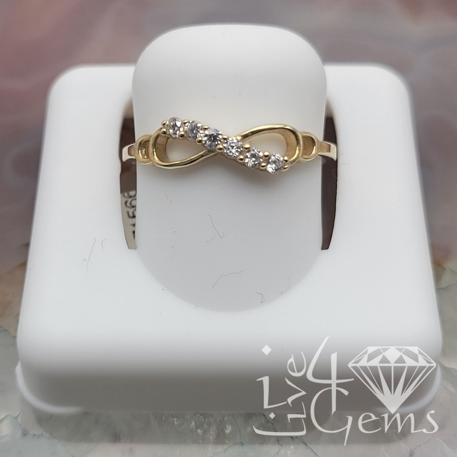 10kty Infinity Cz Pattern Ring