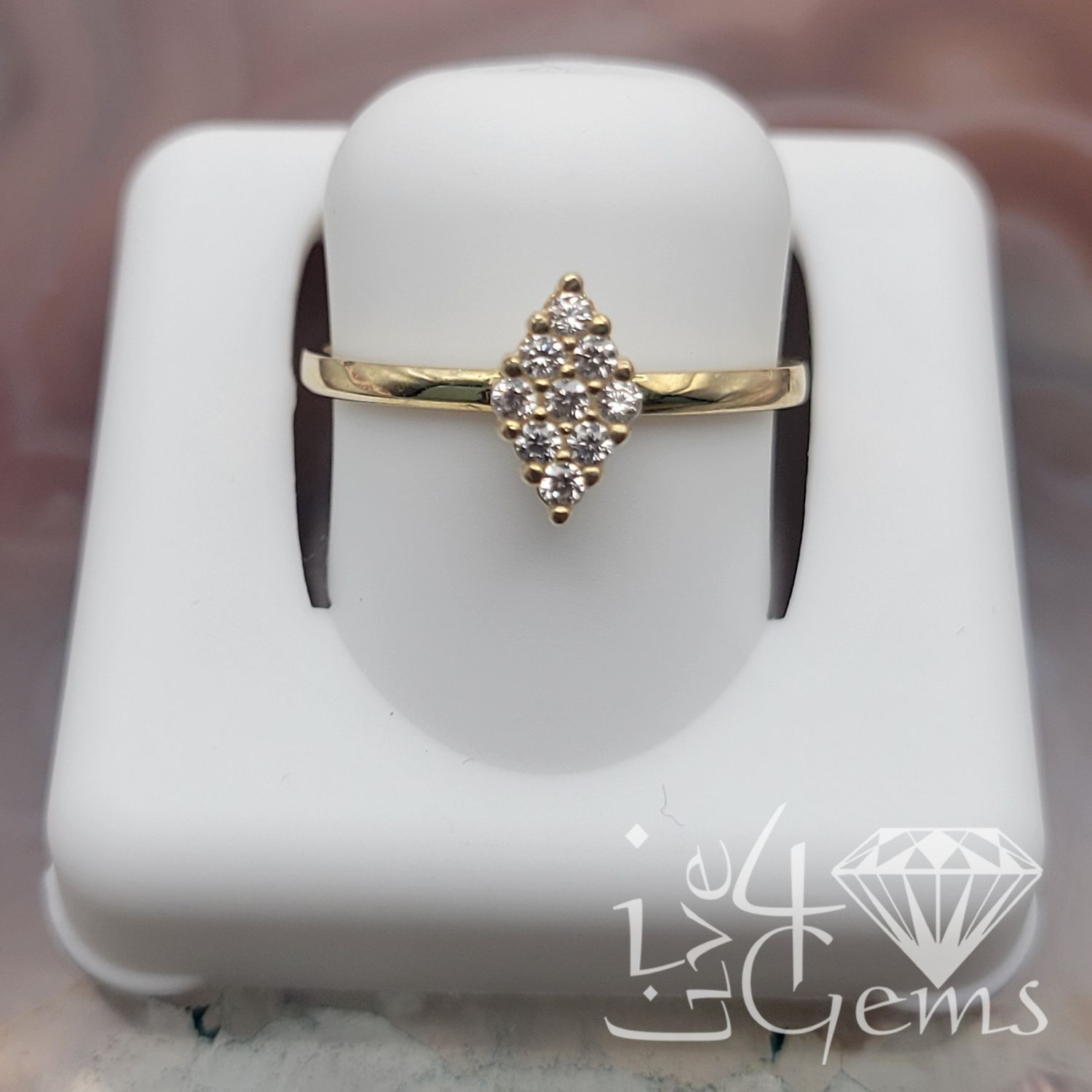 10kty Marquise Cluster CZ Ring