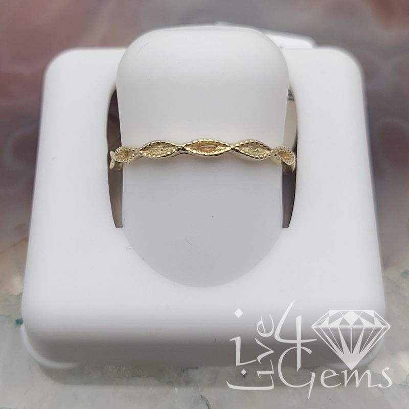 10kty 2mm Infinity Pattern Ring S7