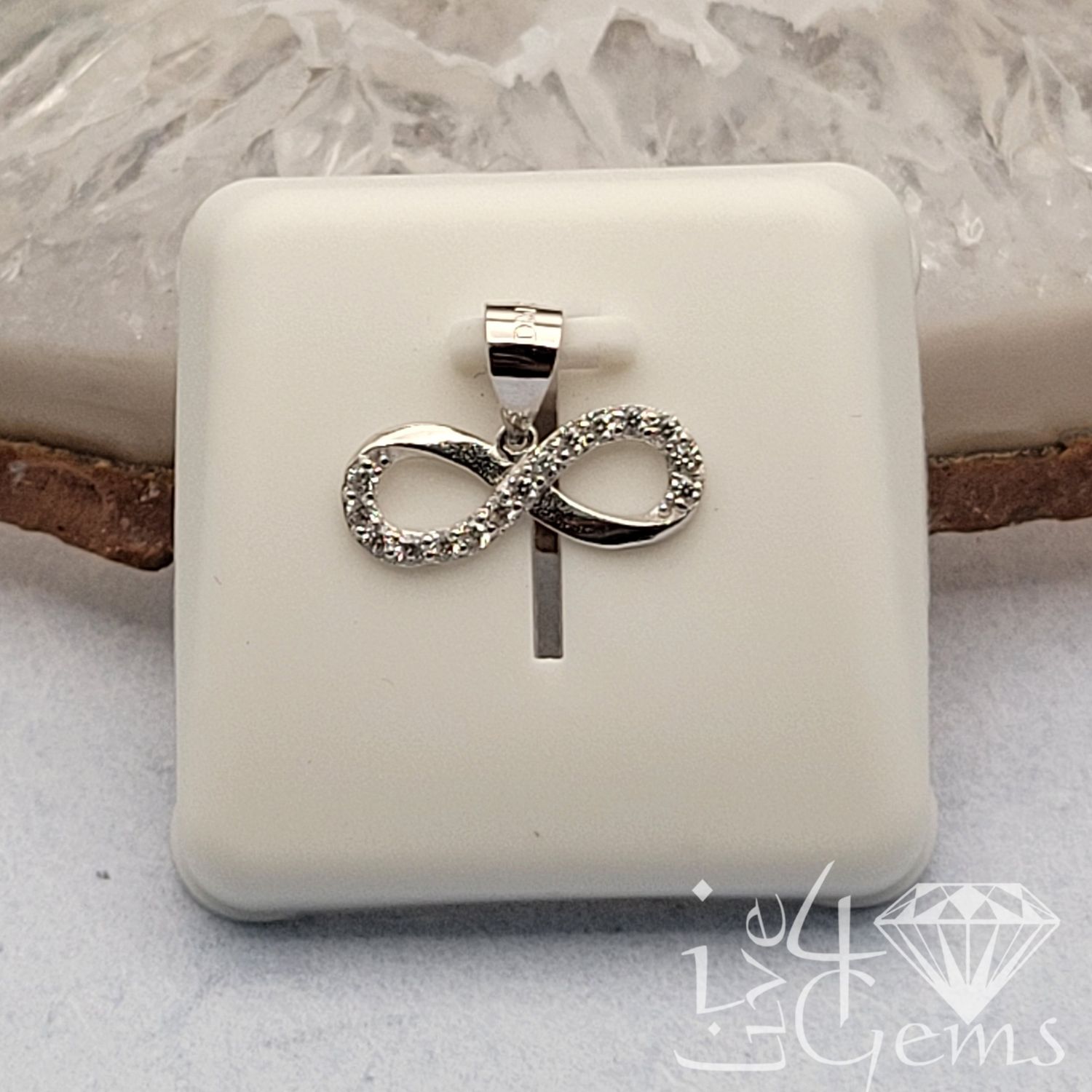 Silver Infinity CZ Pendant