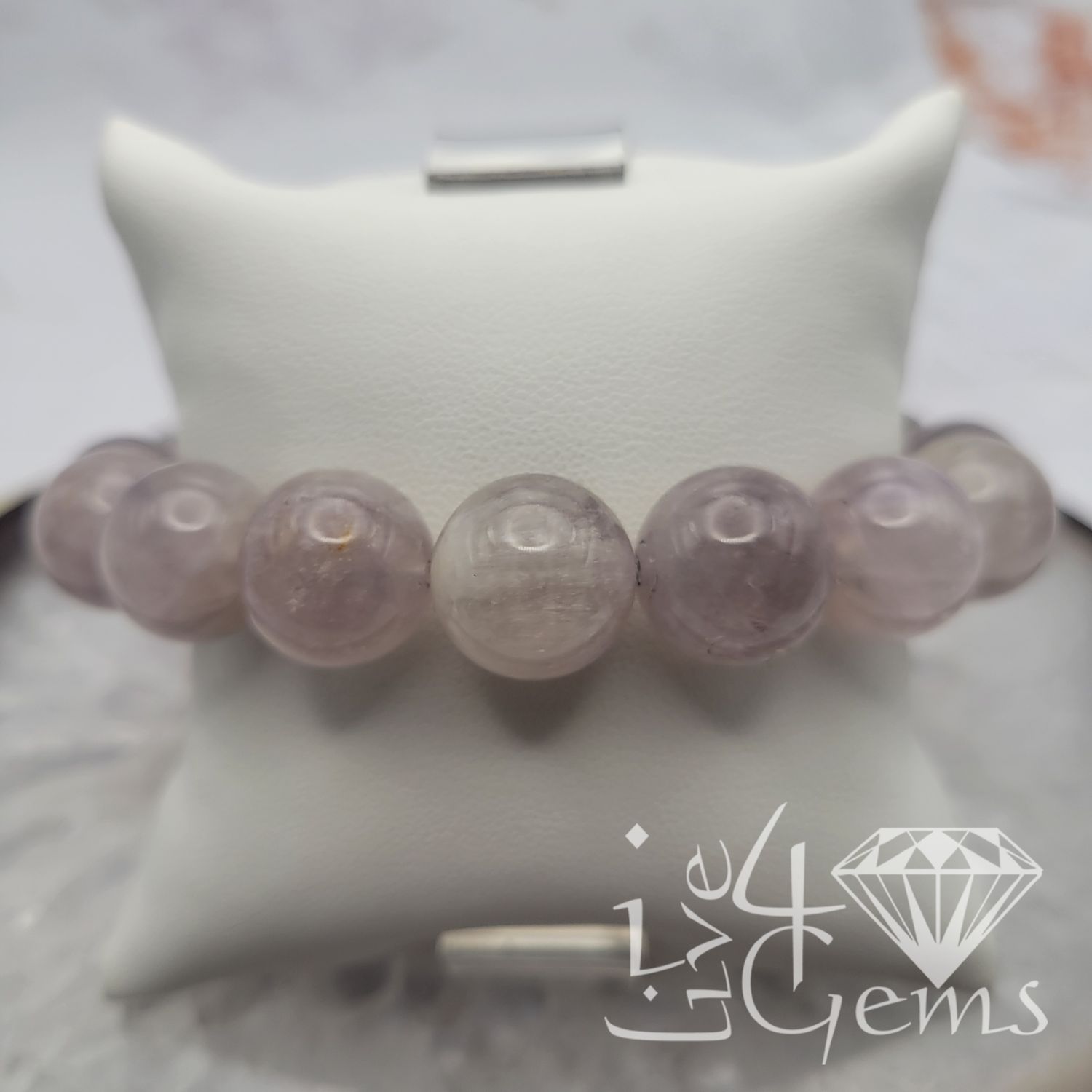 Amethyst 14mm Gemstone Bracelet