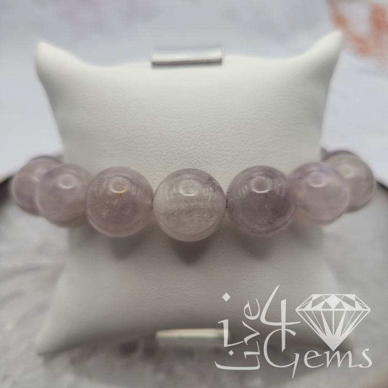Amethyst 14mm Gemstone Bracelet
