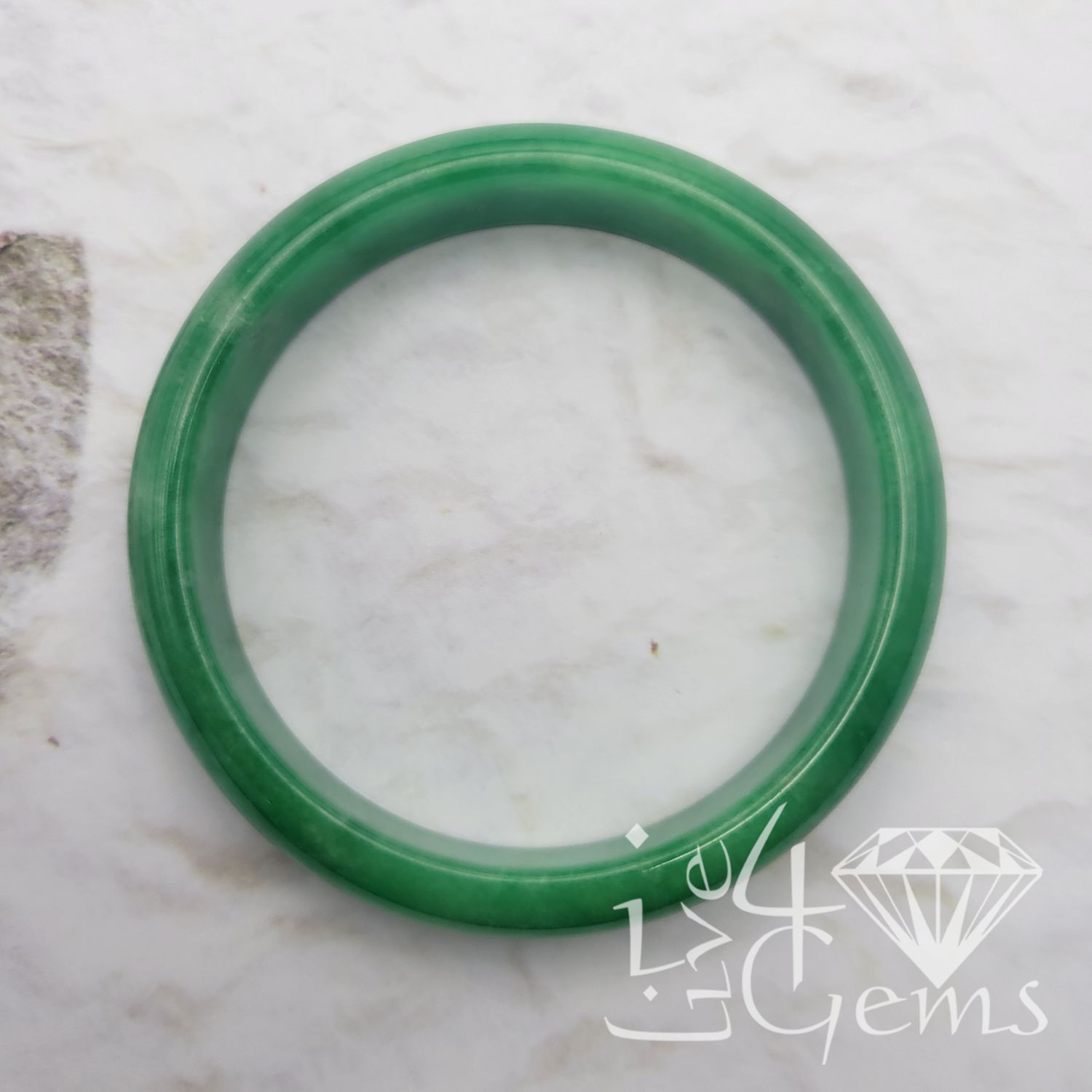 Jade Bangle Green 60mm