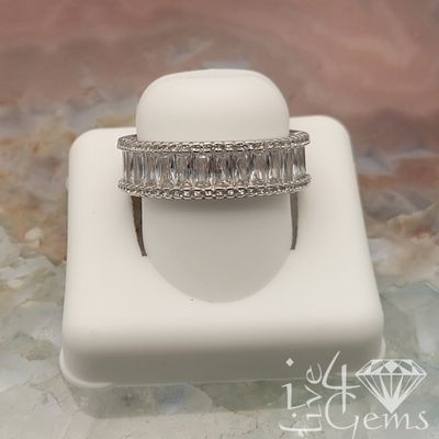 Silver Cubic Zirconia Band