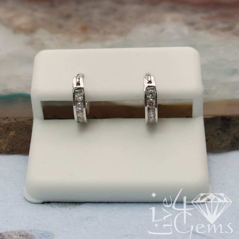 Silver 8mm CZ Huggie with Clasp