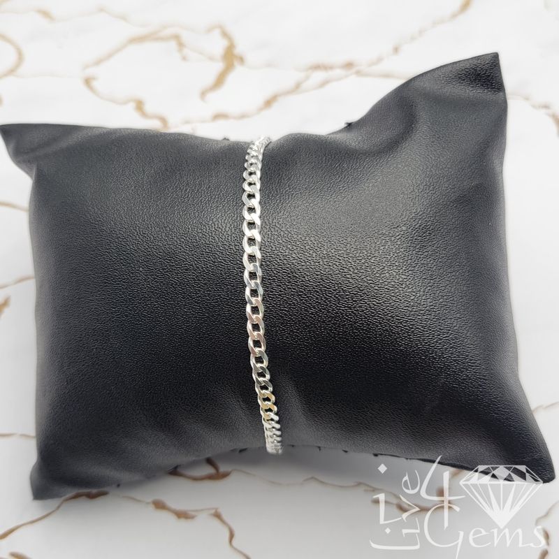 8&quot; Silver 3mm Cuban Link Handband