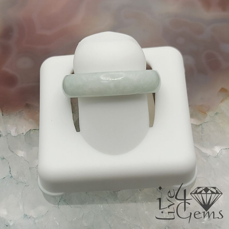 Green Jade Ring 6mm S7