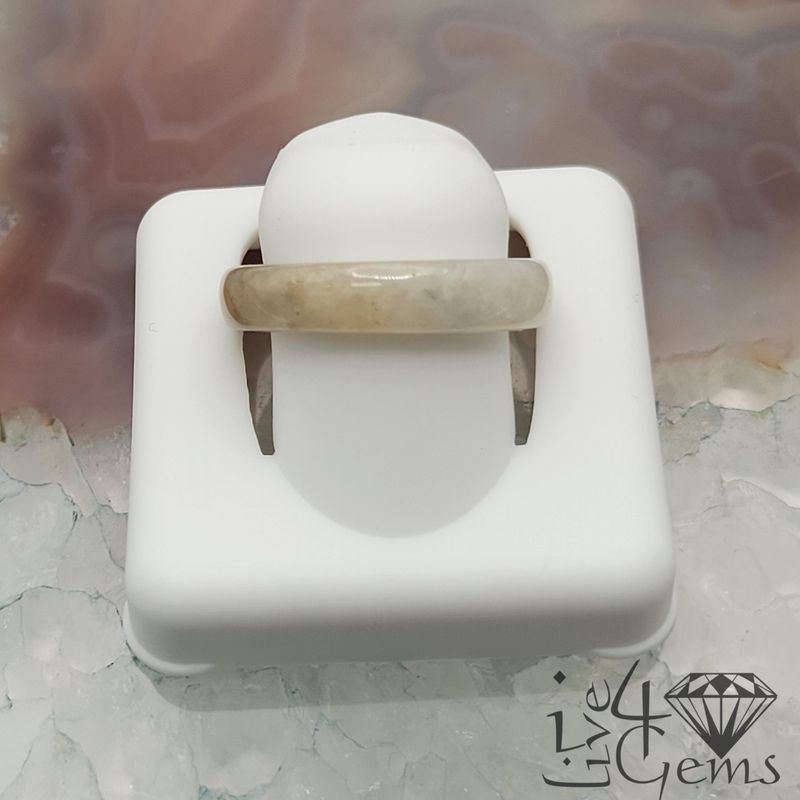 Orange Jade Ring 5mm S6.5
