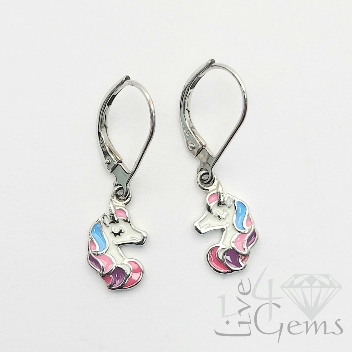 Silver Unicorn Hoop