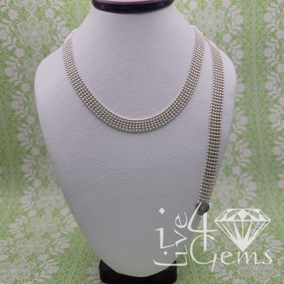 Silver Chain and Bracelet Set
