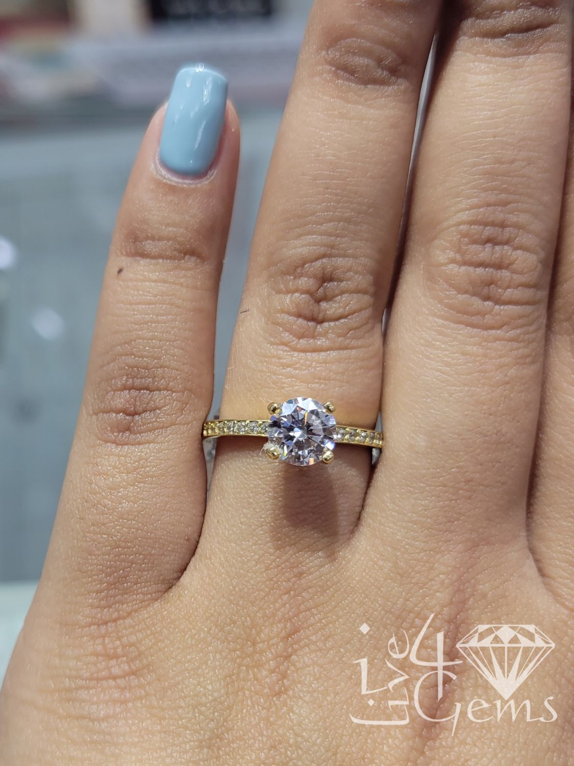 10kty Round Cut Cz 4 Prong Engagement