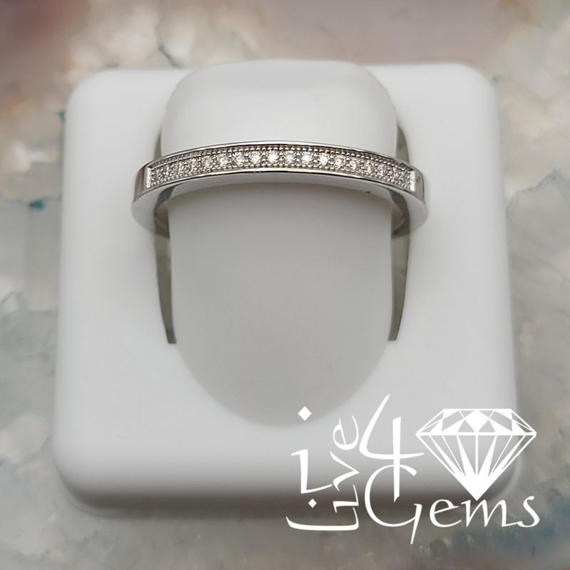 Silver Moissanite Band- 0.13ctw S6