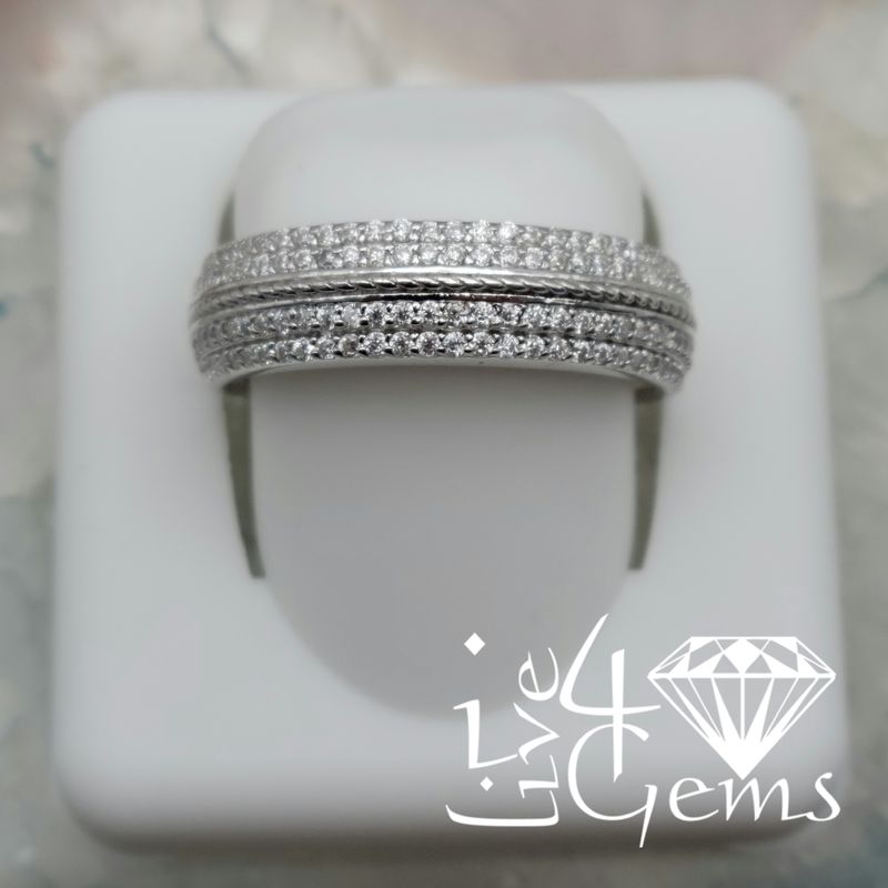 Silver Moissanite Band 0.59ctw-  S9