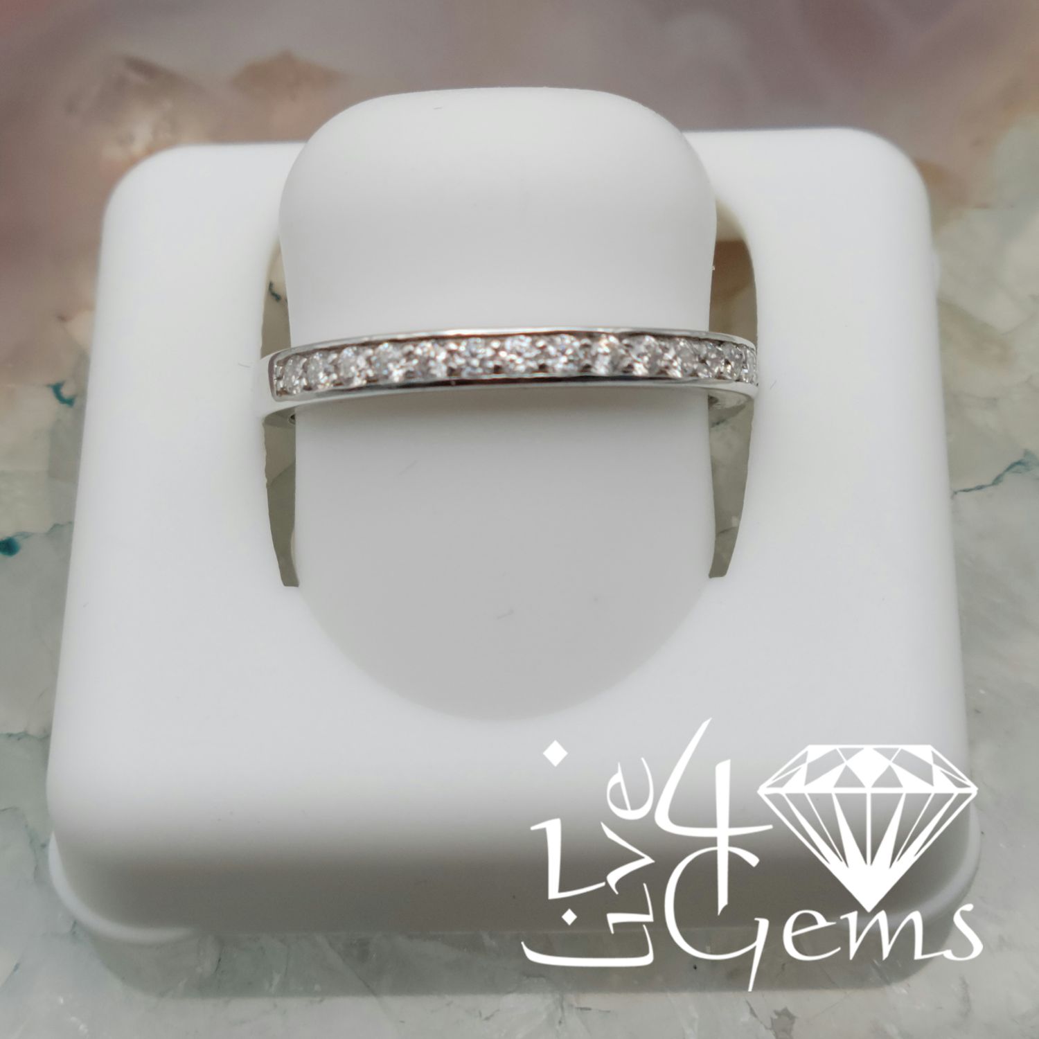Silver Moissanite Pave Band- 0.23ctw S6