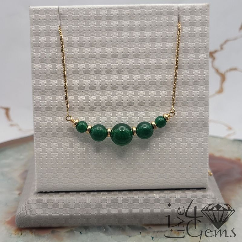 14kty Bead Jade Bolo Bracelet