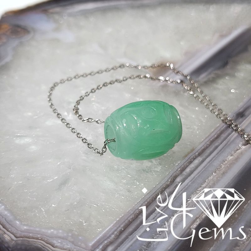 Jade Barrel Pendant