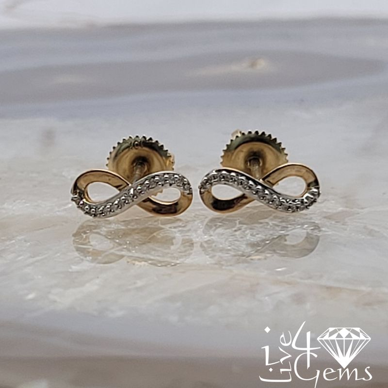 10kt 1/20ctw Dia Infinity Earring