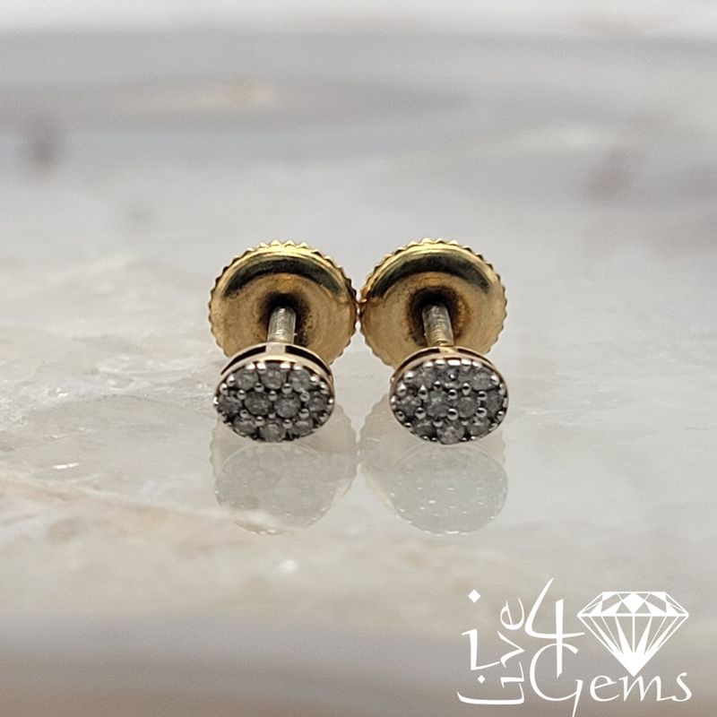 1/10ctw Dia Silver GP Cluster Stud