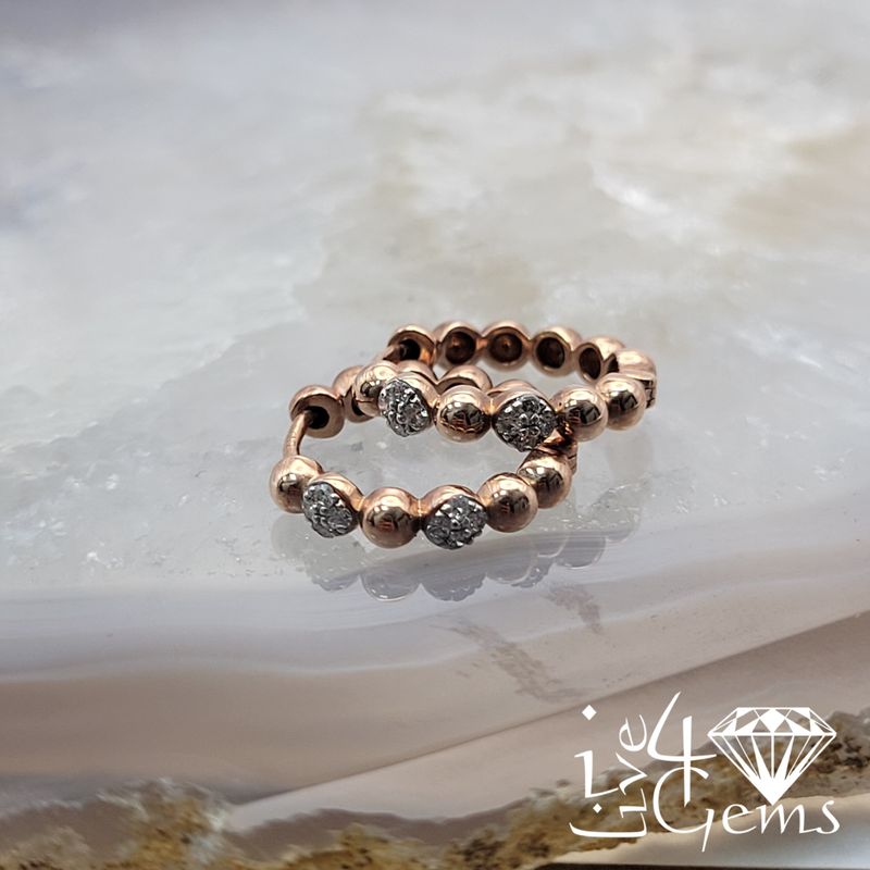 1/10ctw Diamond  Rose Gold Hoops