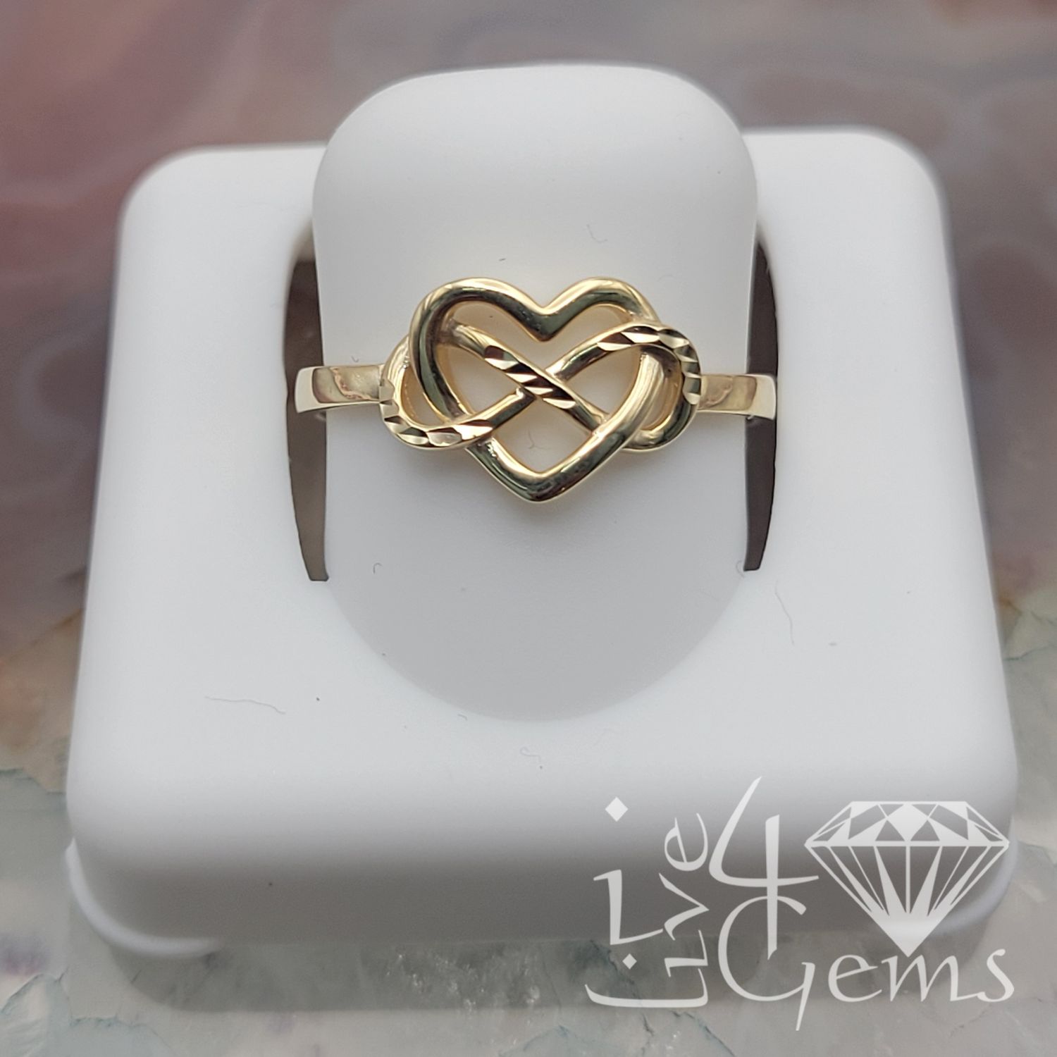 10kty Infinity Heart Ring