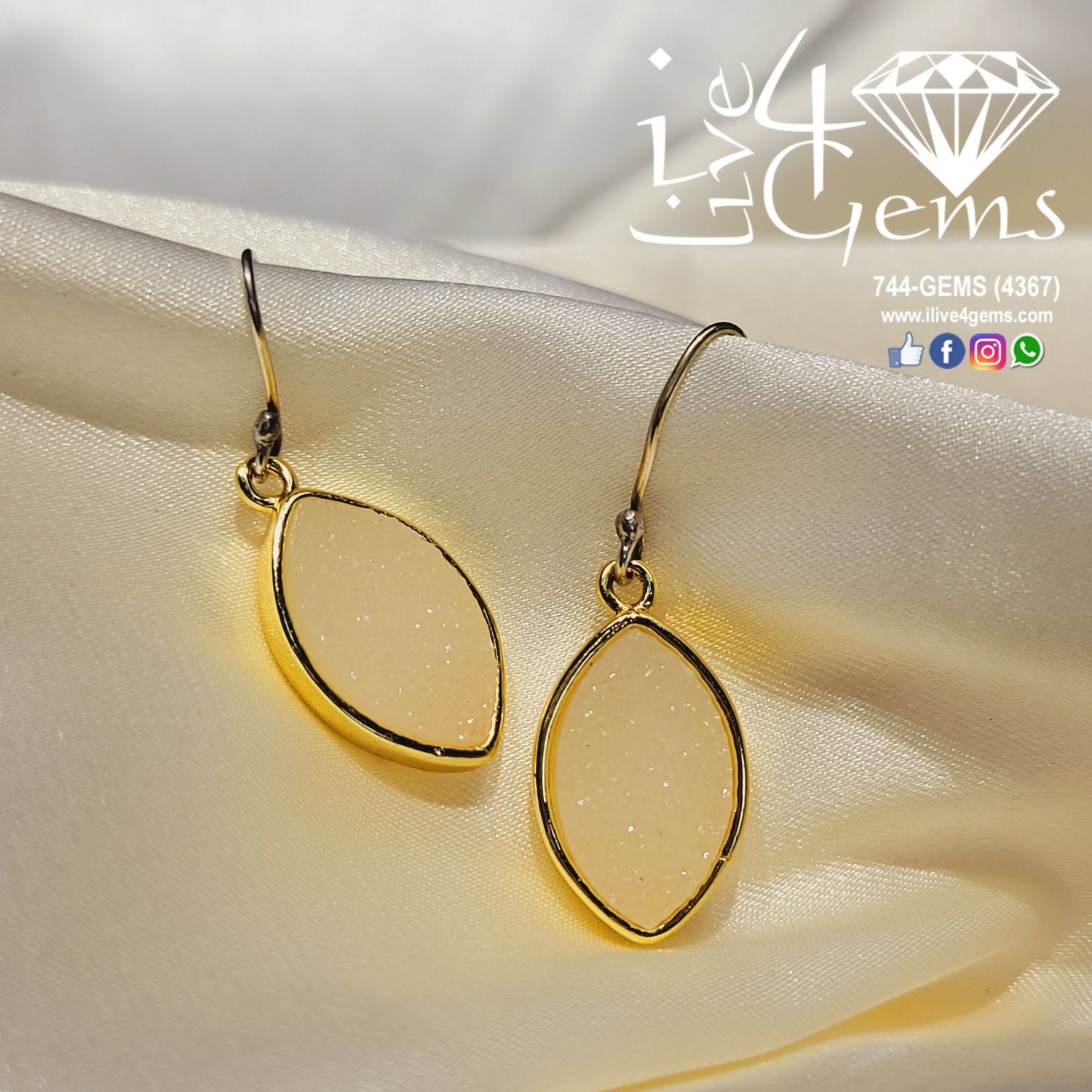 Gemstone Earring Druzy