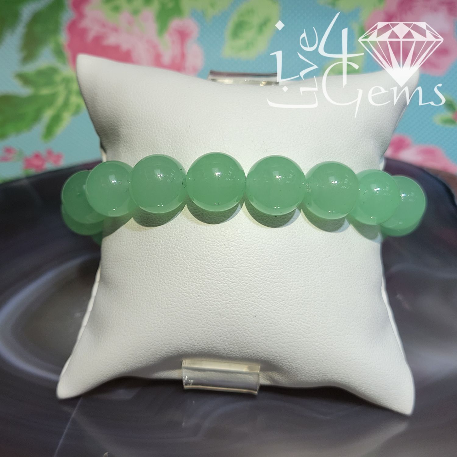 Jade Bead Bracelet 12mm