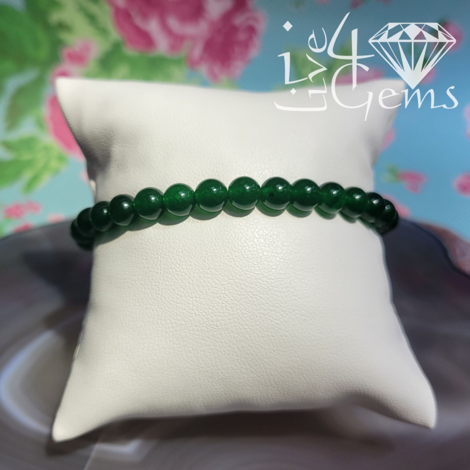 Jade Bead Bracelet 6mm