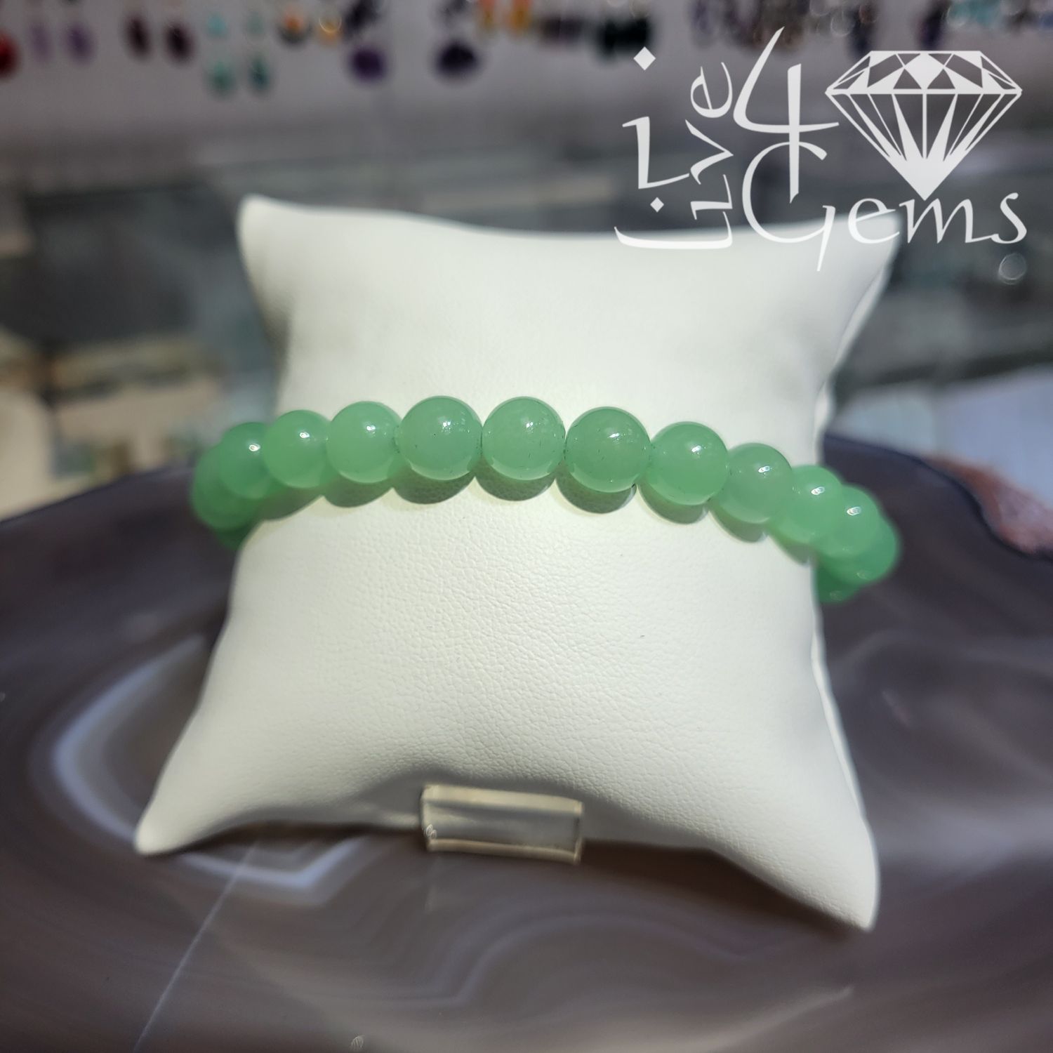 Jade Bead Bracelet 8mm