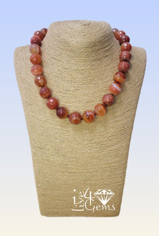 Carnelian 16mm Faceted 19.5&quot;L