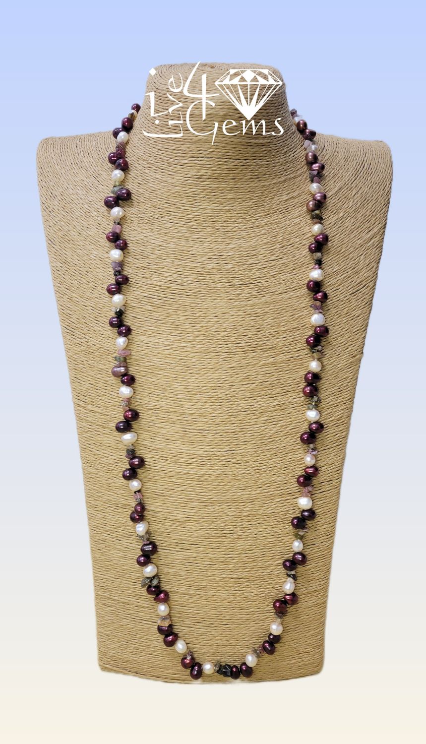 Pearl 40&quot; Long Strand Convertible Necklace Quartz