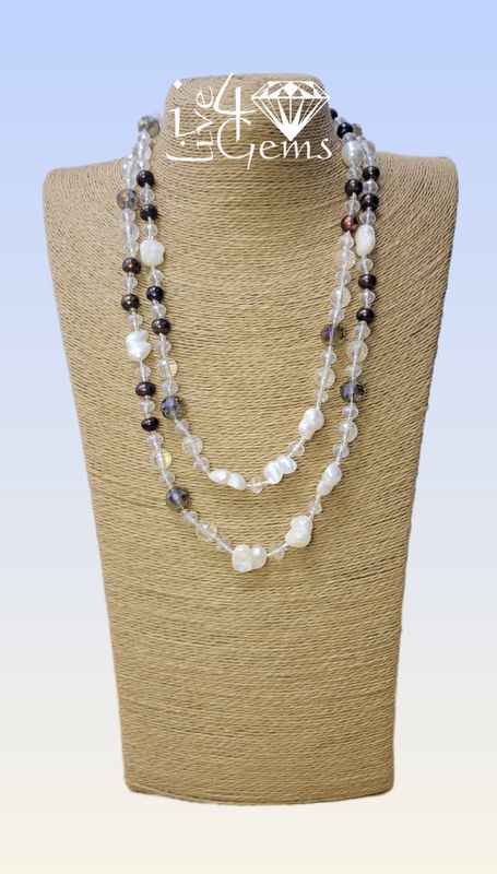 Pearl Baroque 40&quot; w/Austrian Crystal 