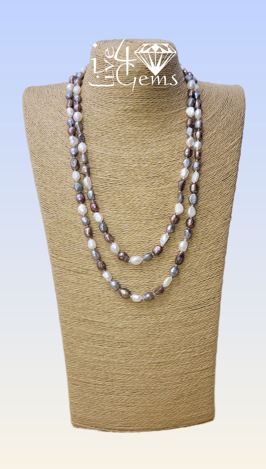 Pearl Baroque  Long  Brown 48&quot;