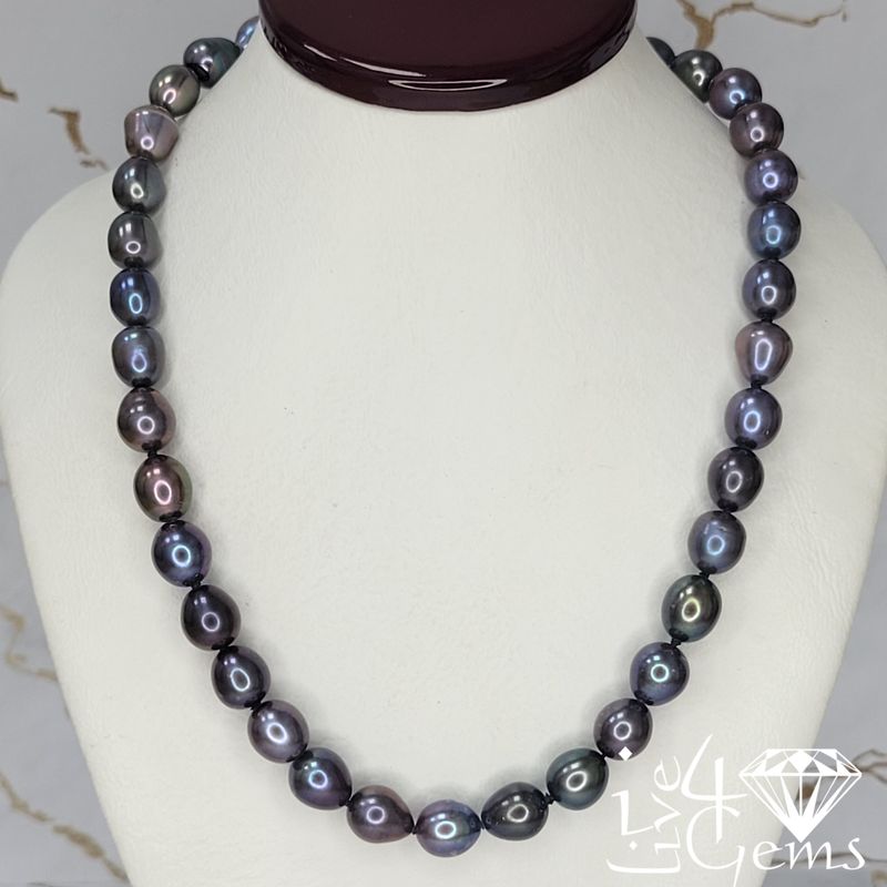 18&quot; Pearl Necklace Peacock