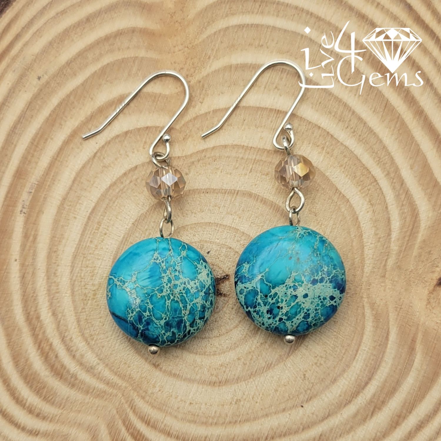 Imperial Jasper Drop Gemstone Earring