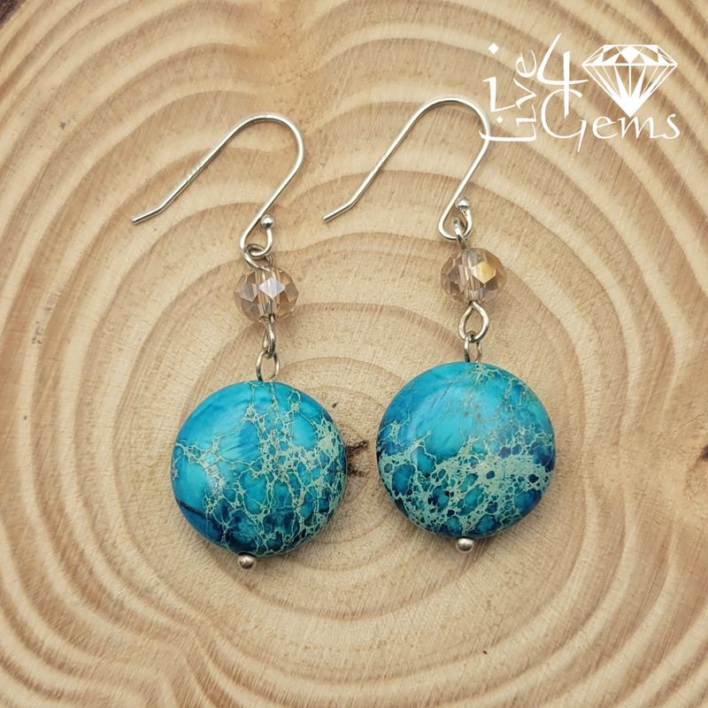 Imperial Jasper Drop Gemstone Earring