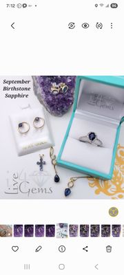 September Birthstone :  Sapphire and Lapis Lazuli
