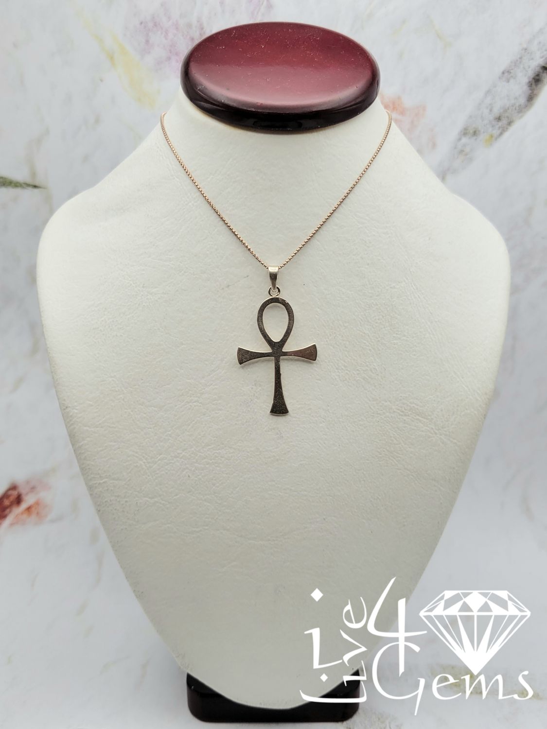 Silver Ankh Pendant with Chain