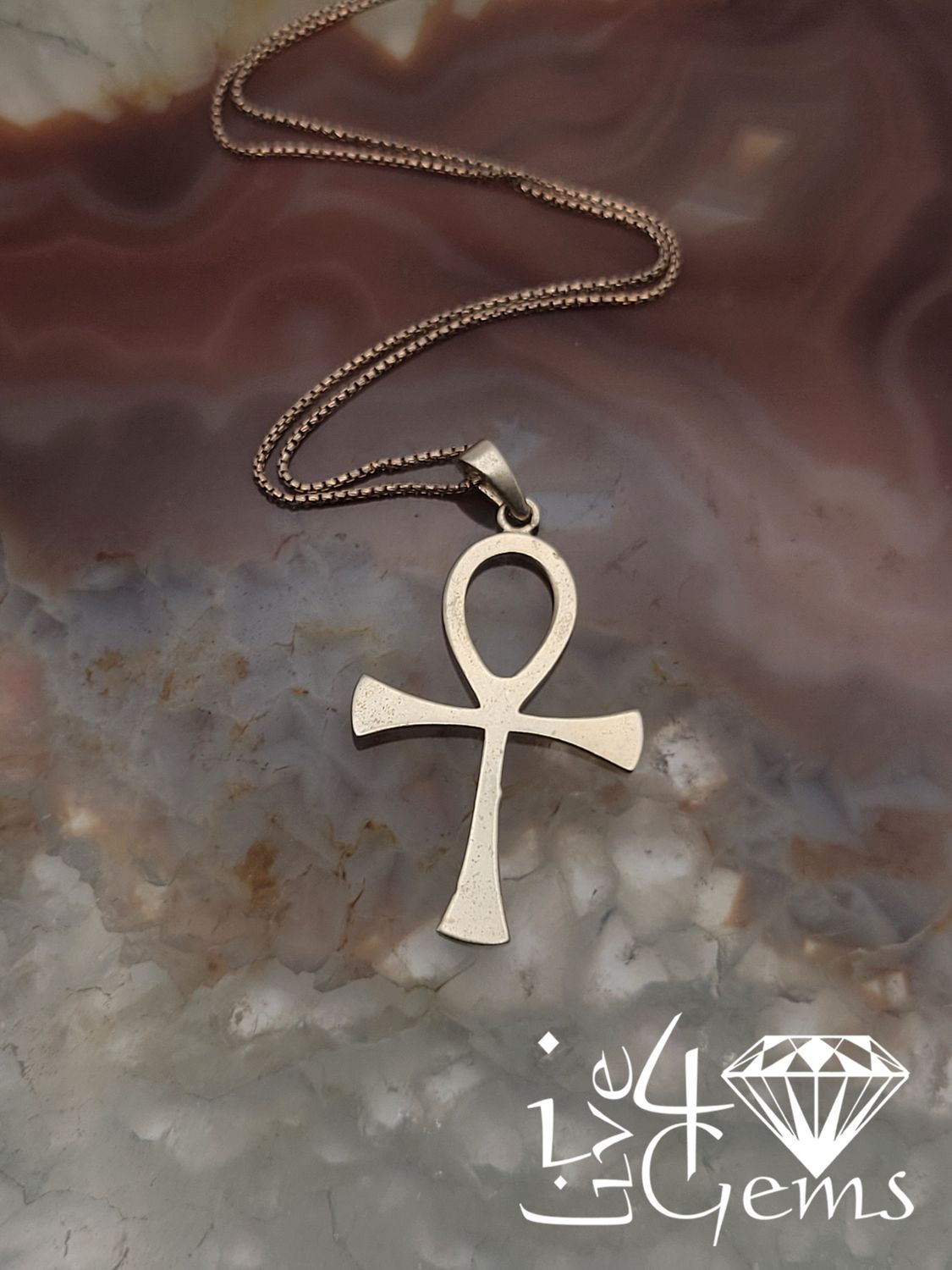 Silver Ankh Pendant with Chain