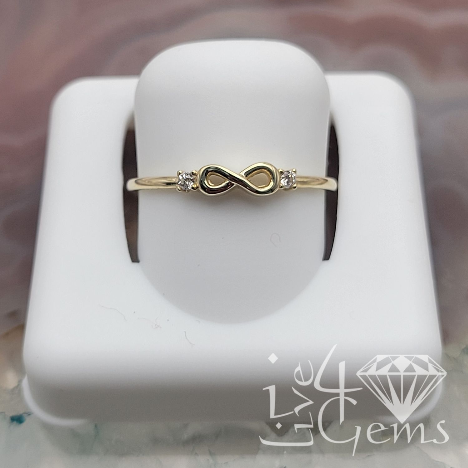 10kty Infinity Double Cz Ring