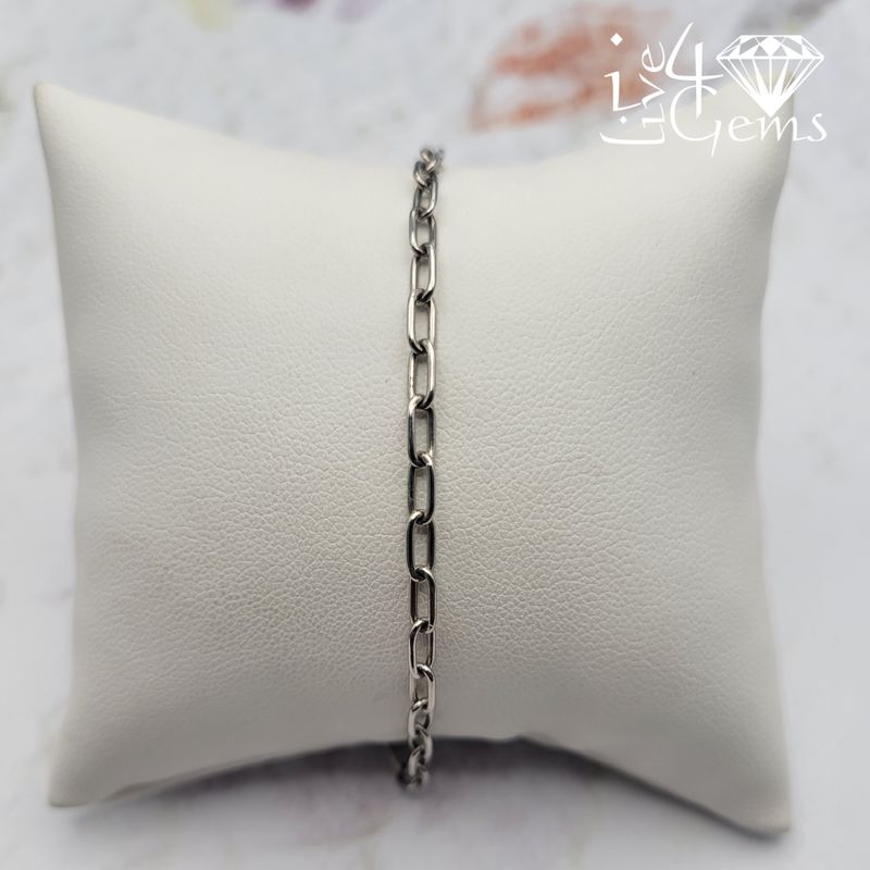 12&quot; Silver 2mm Paperclip Anklet