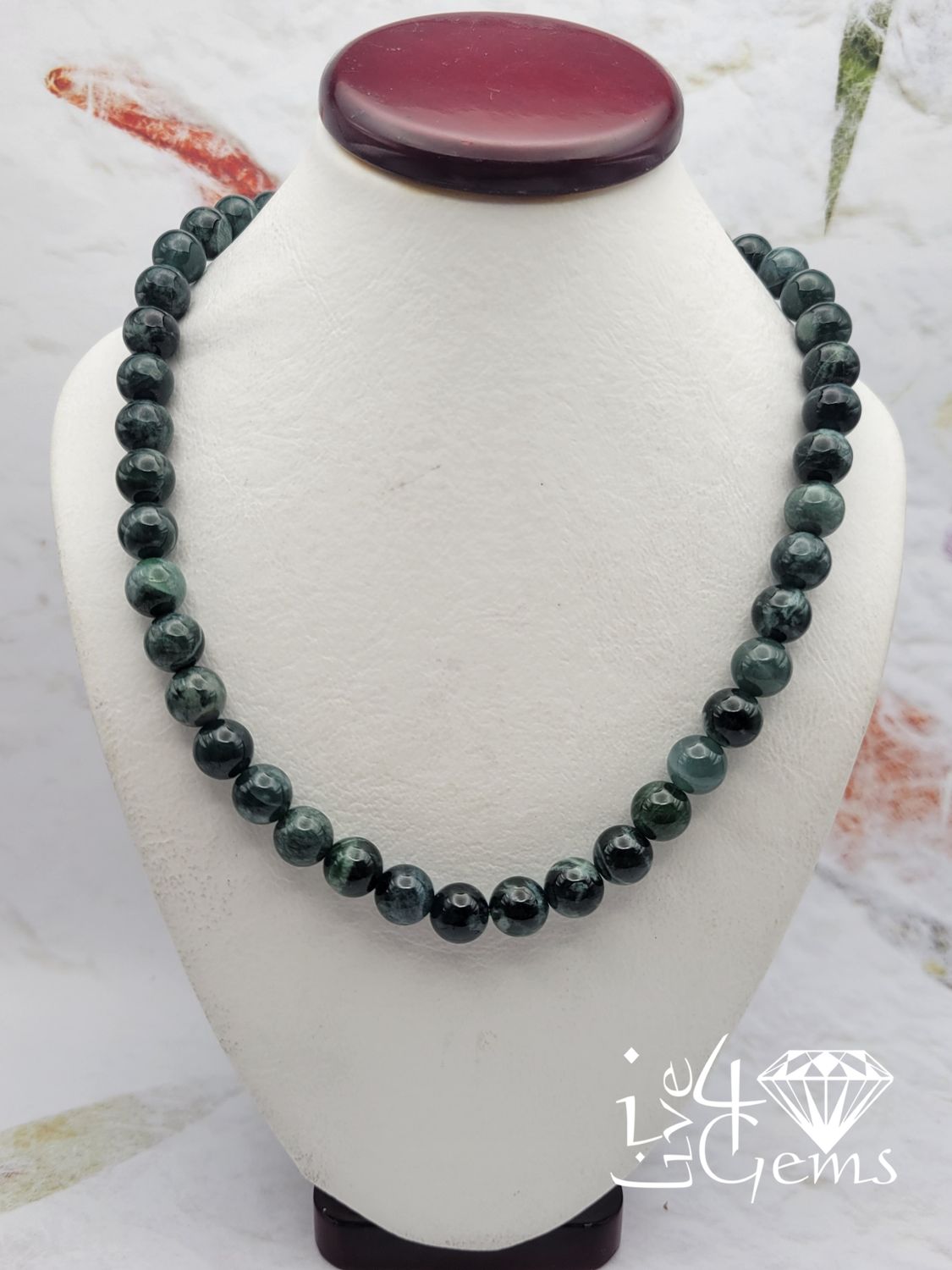 Hand-Knotted 9mm Jade Necklace Silver Clasp