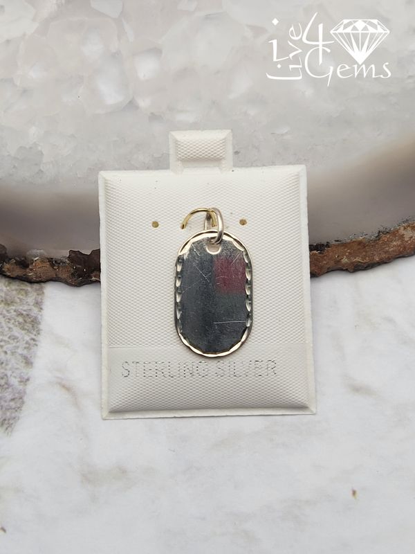 Silver Dog Tag Pendant