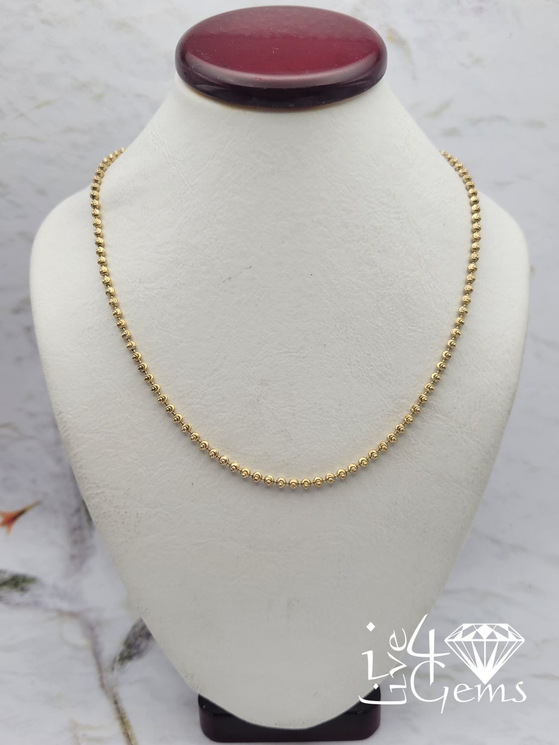 Silver 30&quot; Moon Cut Chain Gold Plated Chain