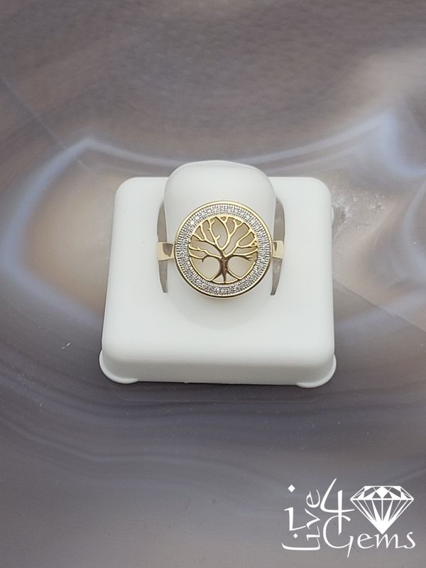 10kty Diamond Tree of Life Ring