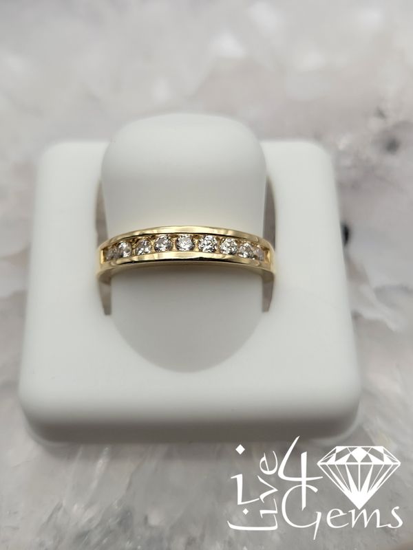 10kty Channel Set Cz Ring S6