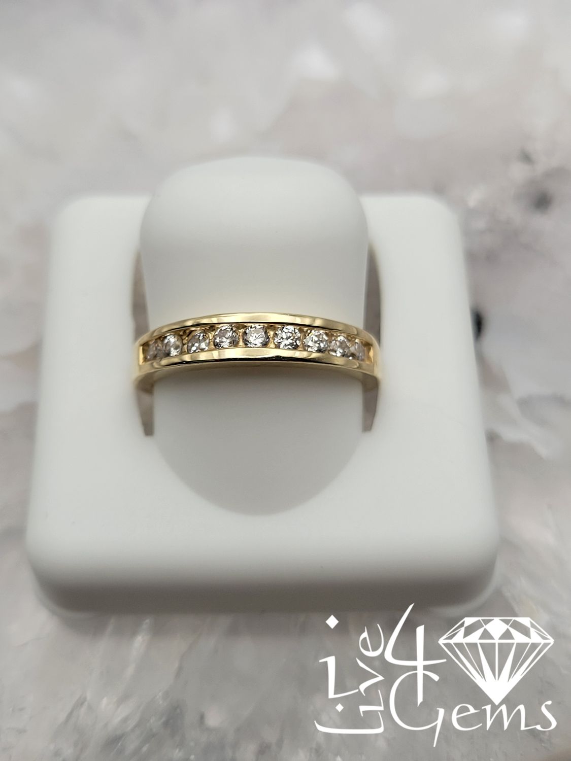 10kty Channel Set Cz Ring S6
