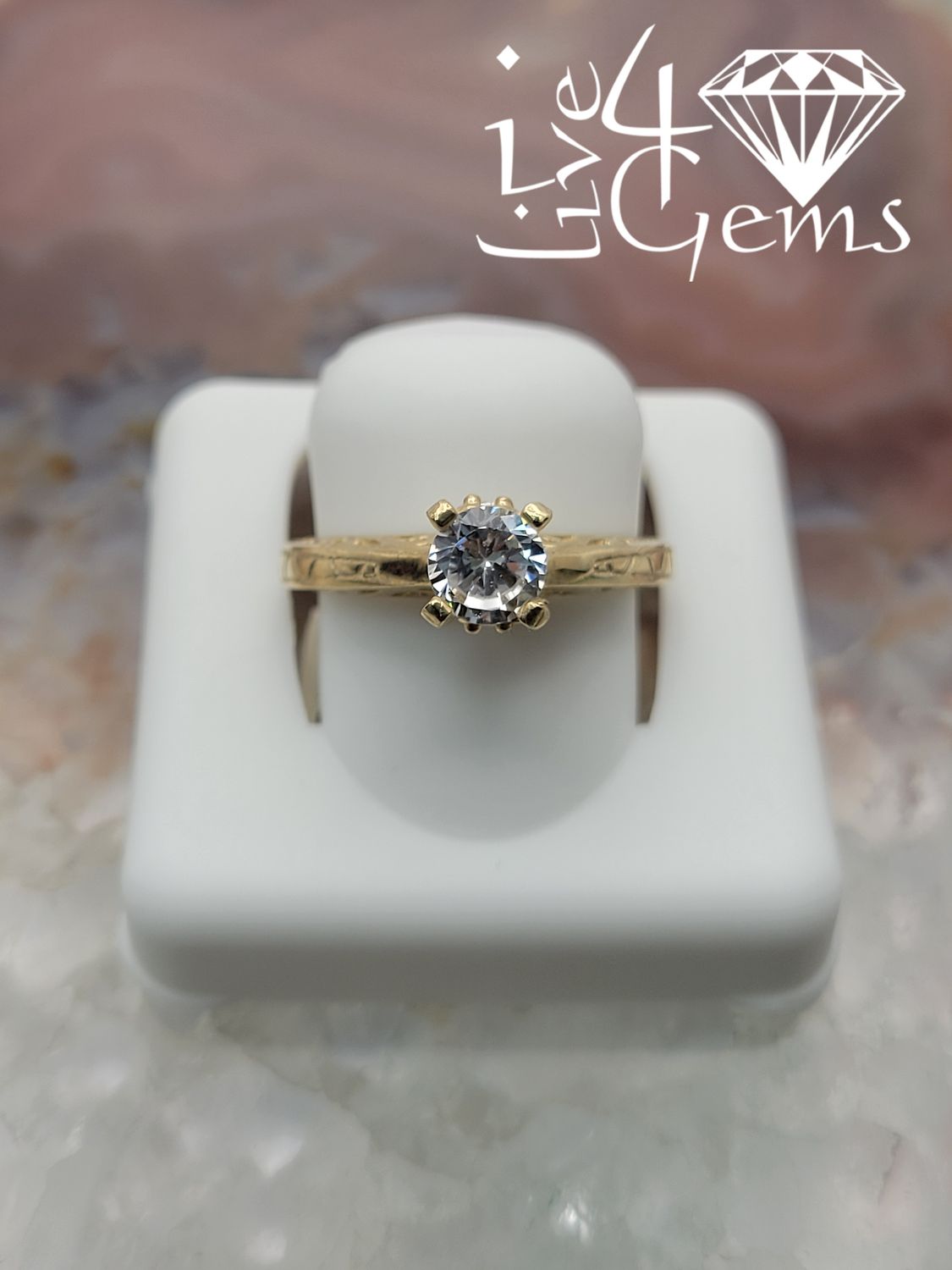 10kty Cz Hidden CZ Soltaire Ring