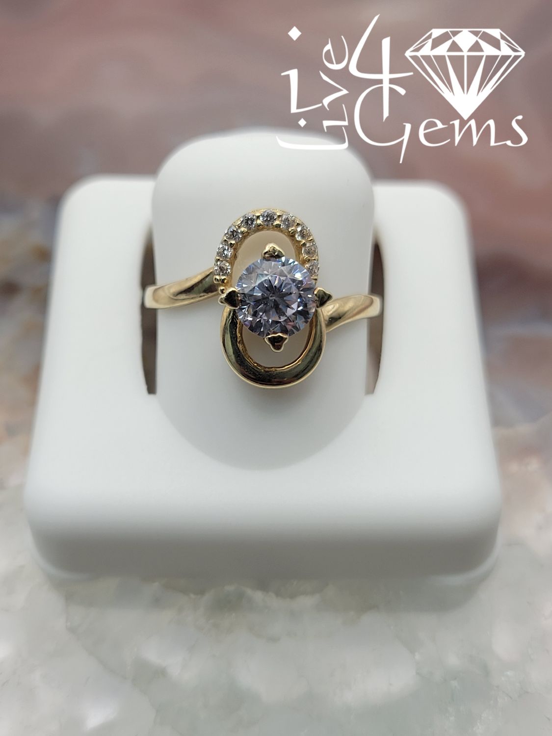 10kty Infinity Cz Solitaire Ring