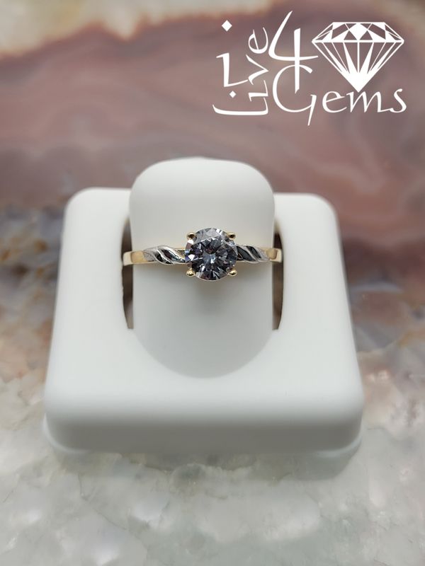 10kty Cz Two Tone Ring
