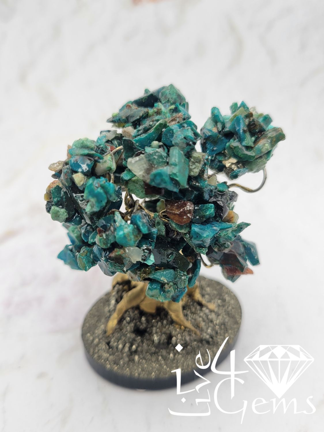 Gemstone Bonsai Tree  Chrysocolla Small